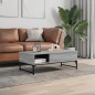 vidaXL Couchtisch Grau Sonoma 100x50x35 cm Holzwerkstoff und Metall vidaXL Couchtisch Grau Sonoma 100x50x35 cm Holzwerkstoff und Metall