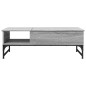 vidaXL Couchtisch Grau Sonoma 100x50x35 cm Holzwerkstoff und Metall vidaXL Couchtisch Grau Sonoma 100x50x35 cm Holzwerkstoff und Metall