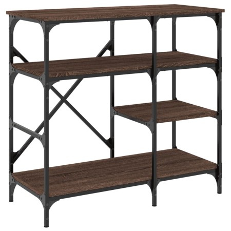 vidaXL Bäckerregal Braun Eichen-Optik 90x40x84 cm Holzwerkstoff Metall