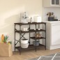 vidaXL Bäckerregal Braun Eichen-Optik 90x40x84 cm Holzwerkstoff Metall vidaXL Bäckerregal Braun Eichen-Optik 90x40x84 cm Holzwerkstoff Metall