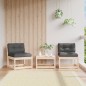 vidaXL Gartensofas mit Kissen 2 Stk. Massivholz Kiefer vidaXL Gartensofas mit Kissen 2 Stk. Massivholz Kiefer