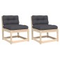 vidaXL Gartensofas mit Kissen 2 Stk. Massivholz Kiefer vidaXL Gartensofas mit Kissen 2 Stk. Massivholz Kiefer