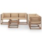 6-tlg. Garten-Lounge-Set mit Beige Kissen 6-tlg. Garten-Lounge-Set mit Beige Kissen