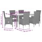 vidaXL 7-tlg. Garten-Essgruppe mit Kissen Beige Poly Rattan vidaXL 7-tlg. Garten-Essgruppe mit Kissen Beige Poly Rattan