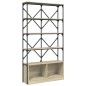vidaXL Bücherregal Sonoma-Eiche 100x26x180 cm Holzwerkstoff und Metall vidaXL Bücherregal Sonoma-Eiche 100x26x180 cm Holzwerkstoff und Metall