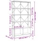 vidaXL Bücherregal Sonoma-Eiche 100x26x180 cm Holzwerkstoff und Metall vidaXL Bücherregal Sonoma-Eiche 100x26x180 cm Holzwerkstoff und Metall