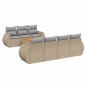 vidaXL 8-tlg. Garten-Sofagarnitur mit Kissen Beige Poly Rattan vidaXL 8-tlg. Garten-Sofagarnitur mit Kissen Beige Poly Rattan