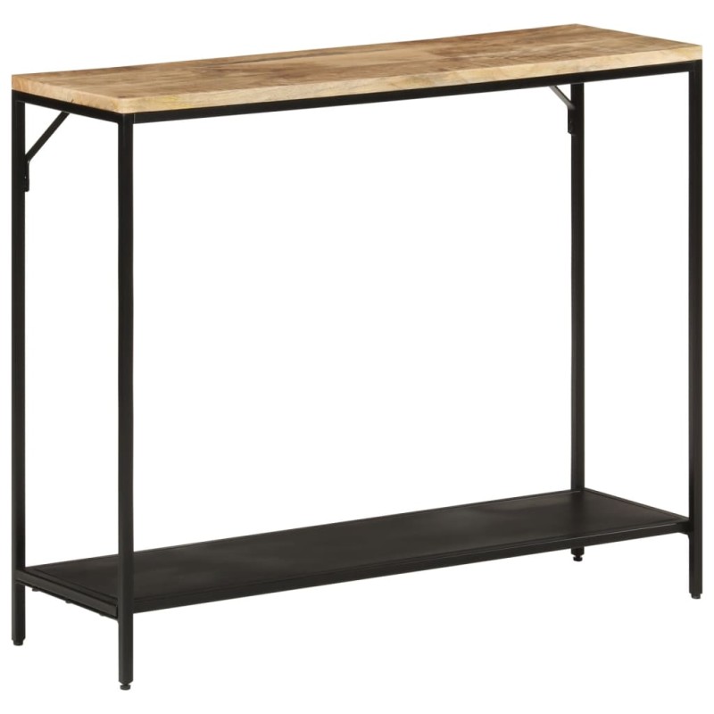 vidaXL Konsolentisch 90x30x75 cm Raues Massivholz Mango und Eisen vidaXL Konsolentisch 90x30x75 cm Raues Massivholz Mango und Eisen