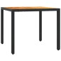 vidaXL 3-tlg. Garten-Essgruppe mit Kissen Schwarz Poly Rattan vidaXL 3-tlg. Garten-Essgruppe mit Kissen Schwarz Poly Rattan