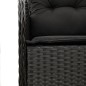 vidaXL 7-tlg. Garten-Essgruppe mit Kissen Schwarz Poly Rattan vidaXL 7-tlg. Garten-Essgruppe mit Kissen Schwarz Poly Rattan