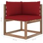 6-tlg. Garten-Lounge-Set aus Paletten mit Kissen Kiefernholz 6-tlg. Garten-Lounge-Set aus Paletten mit Kissen Kiefernholz
