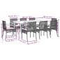 vidaXL 9-tlg. Garten-Essgruppe mit Kissen Beige Poly Rattan vidaXL 9-tlg. Garten-Essgruppe mit Kissen Beige Poly Rattan