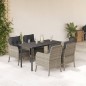 vidaXL 5-tlg. Garten-Essgruppe mit Kissen Hellgrau Poly Rattan vidaXL 5-tlg. Garten-Essgruppe mit Kissen Hellgrau Poly Rattan