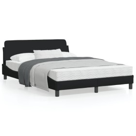 vidaXL Bettgestell ohne Matratze Schwarz 140x190 cm Stoff