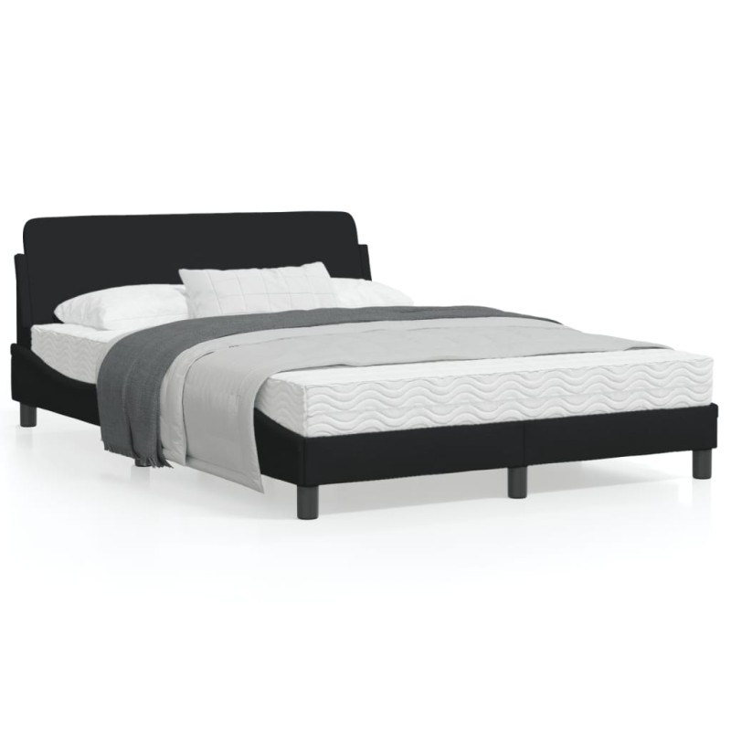 vidaXL Bettgestell ohne Matratze Schwarz 140x190 cm Stoff vidaXL Bettgestell ohne Matratze Schwarz 140x190 cm Stoff