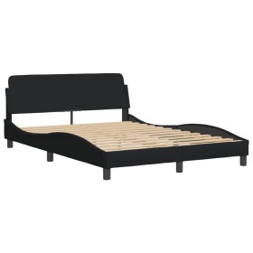 vidaXL Bettgestell ohne Matratze Schwarz 140x190 cm Stoff