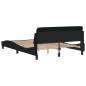 vidaXL Bettgestell ohne Matratze Schwarz 140x190 cm Stoff vidaXL Bettgestell ohne Matratze Schwarz 140x190 cm Stoff