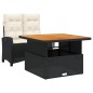 vidaXL 2-tlg. Garten-Essgruppe mit Kissen Schwarz Poly Rattan vidaXL 2-tlg. Garten-Essgruppe mit Kissen Schwarz Poly Rattan