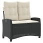 vidaXL 2-tlg. Garten-Essgruppe mit Kissen Schwarz Poly Rattan vidaXL 2-tlg. Garten-Essgruppe mit Kissen Schwarz Poly Rattan