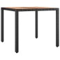 vidaXL 5-tlg. Garten-Essgruppe mit Kissen Schwarz Poly Rattan vidaXL 5-tlg. Garten-Essgruppe mit Kissen Schwarz Poly Rattan