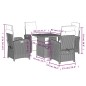 vidaXL 5-tlg. Garten-Essgruppe mit Kissen Beige Poly Rattan vidaXL 5-tlg. Garten-Essgruppe mit Kissen Beige Poly Rattan