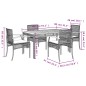 vidaXL 5-tlg. Garten-Essgruppe mit Kissen Schwarz Poly Rattan vidaXL 5-tlg. Garten-Essgruppe mit Kissen Schwarz Poly Rattan