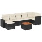 vidaXL 8-tlg. Garten-Sofagarnitur mit Kissen Schwarz Poly Rattan vidaXL 8-tlg. Garten-Sofagarnitur mit Kissen Schwarz Poly Rattan