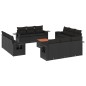 vidaXL 13-tlg. Garten-Sofagarnitur mit Kissen Schwarz Poly Rattan vidaXL 13-tlg. Garten-Sofagarnitur mit Kissen Schwarz Poly Rattan