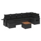 vidaXL 8-tlg. Garten-Sofagarnitur mit Kissen Schwarz Poly Rattan vidaXL 8-tlg. Garten-Sofagarnitur mit Kissen Schwarz Poly Rattan