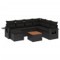 vidaXL 8-tlg. Garten-Sofagarnitur mit Kissen Schwarz Poly Rattan vidaXL 8-tlg. Garten-Sofagarnitur mit Kissen Schwarz Poly Rattan