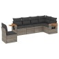 vidaXL 6-tlg. Garten-Sofagarnitur mit Kissen Grau Poly Rattan vidaXL 6-tlg. Garten-Sofagarnitur mit Kissen Grau Poly Rattan