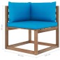 Garten-Palettensofa 4-Sitzer mit Kissen Kiefernholz Garten-Palettensofa 4-Sitzer mit Kissen Kiefernholz