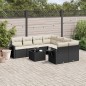 vidaXL 9-tlg. Garten-Sofagarnitur mit Kissen Schwarz Poly Rattan vidaXL 9-tlg. Garten-Sofagarnitur mit Kissen Schwarz Poly Rattan