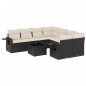 vidaXL 9-tlg. Garten-Sofagarnitur mit Kissen Schwarz Poly Rattan vidaXL 9-tlg. Garten-Sofagarnitur mit Kissen Schwarz Poly Rattan