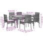 vidaXL 7-tlg. Garten-Essgruppe mit Kissen Beige Poly Rattan vidaXL 7-tlg. Garten-Essgruppe mit Kissen Beige Poly Rattan