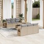 vidaXL 7-tlg. Garten-Sofagarnitur mit Kissen Beige Poly Rattan vidaXL 7-tlg. Garten-Sofagarnitur mit Kissen Beige Poly Rattan