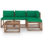 5-tlg. Garten-Lounge-Set aus Paletten mit Kissen Kiefernholz 5-tlg. Garten-Lounge-Set aus Paletten mit Kissen Kiefernholz