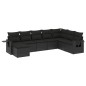 vidaXL 8-tlg. Garten-Sofagarnitur mit Kissen Schwarz Poly Rattan vidaXL 8-tlg. Garten-Sofagarnitur mit Kissen Schwarz Poly Rattan