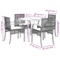vidaXL 5-tlg. Garten-Essgruppe mit Kissen Schwarz Poly Rattan vidaXL 5-tlg. Garten-Essgruppe mit Kissen Schwarz Poly Rattan