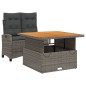 vidaXL 2-tlg. Garten-Essgruppe mit Kissen Grau Poly Rattan vidaXL 2-tlg. Garten-Essgruppe mit Kissen Grau Poly Rattan