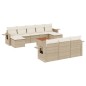 vidaXL 11-tlg. Garten-Sofagarnitur mit Kissen Beige Poly Rattan vidaXL 11-tlg. Garten-Sofagarnitur mit Kissen Beige Poly Rattan