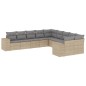 vidaXL 10-tlg. Garten-Sofagarnitur mit Kissen Beige Poly Rattan vidaXL 10-tlg. Garten-Sofagarnitur mit Kissen Beige Poly Rattan