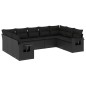 vidaXL 9-tlg. Garten-Sofagarnitur mit Kissen Schwarz Poly Rattan vidaXL 9-tlg. Garten-Sofagarnitur mit Kissen Schwarz Poly Rattan