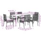 vidaXL 7-tlg. Garten-Essgruppe mit Kissen Schwarz Poly Rattan vidaXL 7-tlg. Garten-Essgruppe mit Kissen Schwarz Poly Rattan