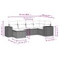 vidaXL 6-tlg. Garten-Sofagarnitur mit Kissen Schwarz Poly Rattan vidaXL 6-tlg. Garten-Sofagarnitur mit Kissen Schwarz Poly Rattan