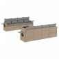 vidaXL 9-tlg. Garten-Sofagarnitur mit Kissen Beige Poly Rattan vidaXL 9-tlg. Garten-Sofagarnitur mit Kissen Beige Poly Rattan