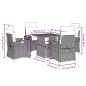 vidaXL 5-tlg. Garten-Essgruppe mit Kissen Grau Poly Rattan vidaXL 5-tlg. Garten-Essgruppe mit Kissen Grau Poly Rattan