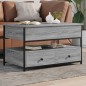 vidaXL Couchtisch Grau Sonoma 85x50x50 cm Holzwerkstoff und Metall vidaXL Couchtisch Grau Sonoma 85x50x50 cm Holzwerkstoff und Metall