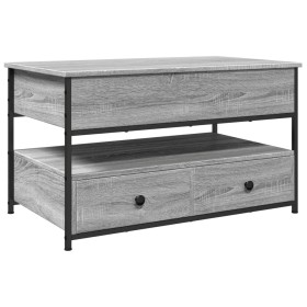 vidaXL Couchtisch Grau Sonoma 85x50x50 cm Holzwerkstoff und Metall