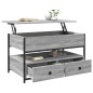 vidaXL Couchtisch Grau Sonoma 85x50x50 cm Holzwerkstoff und Metall vidaXL Couchtisch Grau Sonoma 85x50x50 cm Holzwerkstoff und Metall